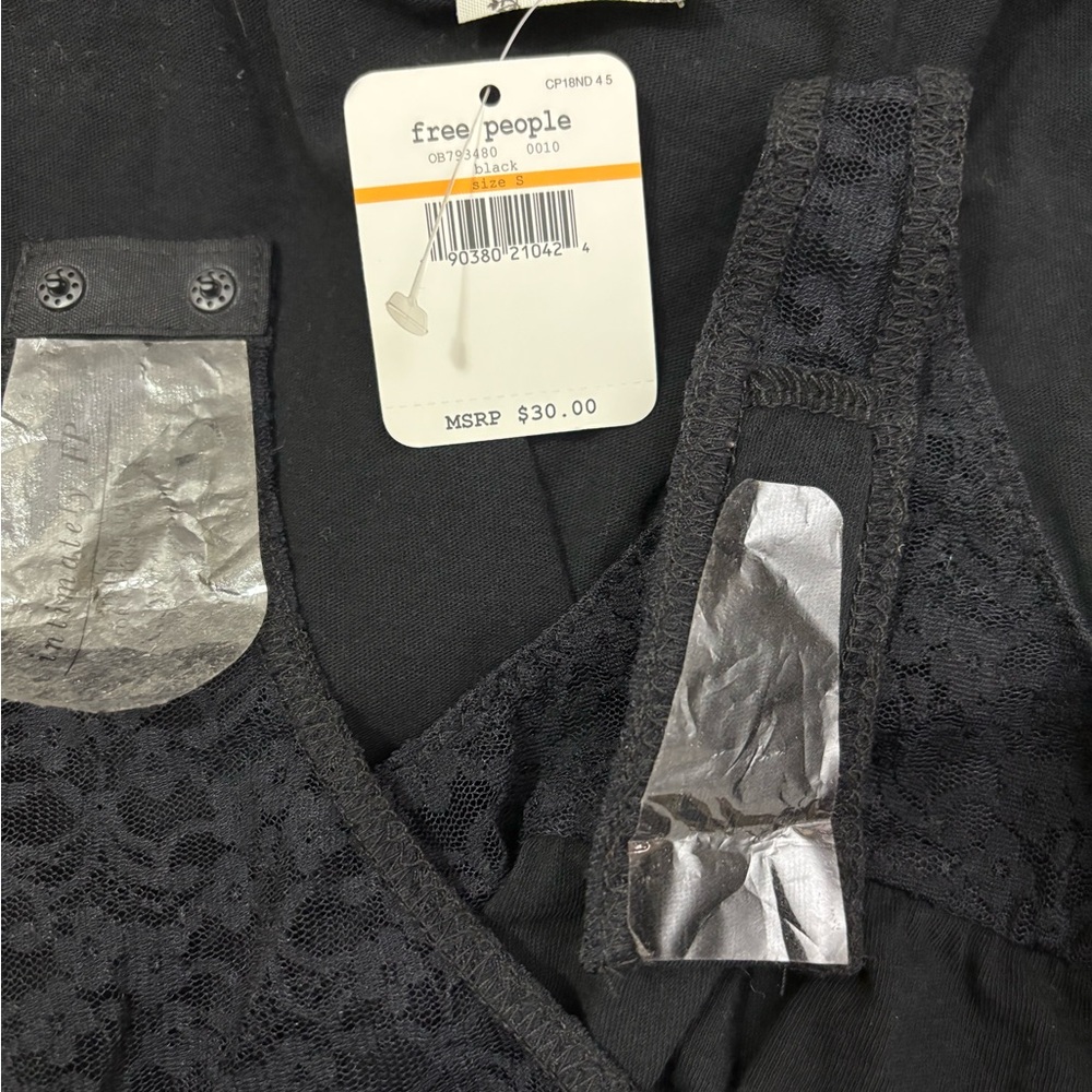 NWT Intimately Free People Size Small Black Sleeveless Sydney Bodysuit - Picture 8 of 8